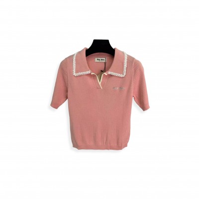MIU MIU CASHMERE POLO SWEATER 